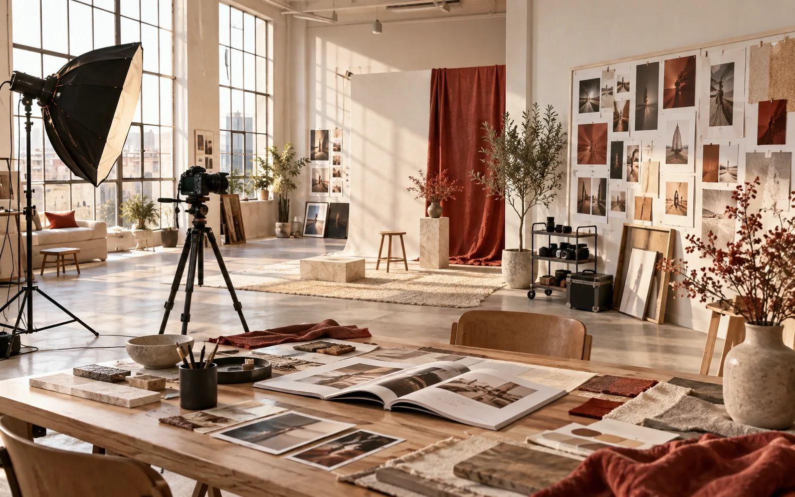 Concept image of the North Light Studio photography space